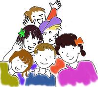Groupe d'enfants colore