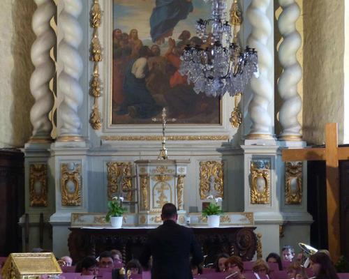 Après la messe, le concert traditionel de l'harmonie de Dompierre