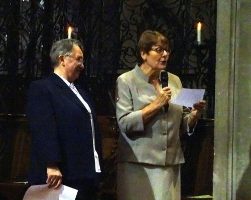 accueil de la paroisse par Marie-Agnès