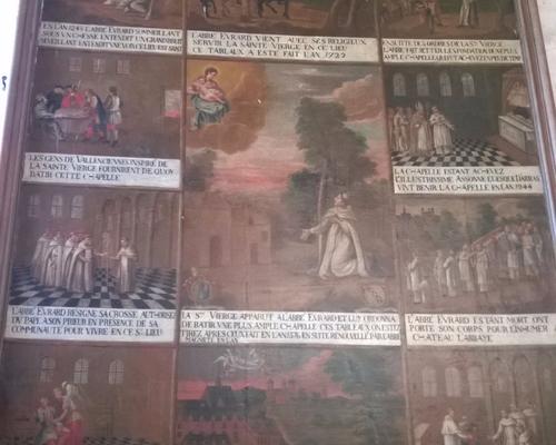 tableau retraçant l'histoire de Notre-Dame de Malaise