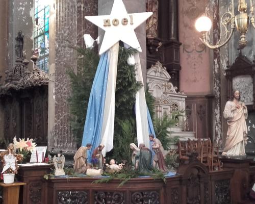 une crèche de l'église St Wasnon