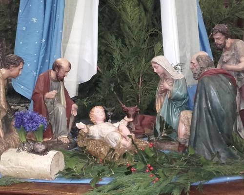 Une crèche de l'église St Wasnon