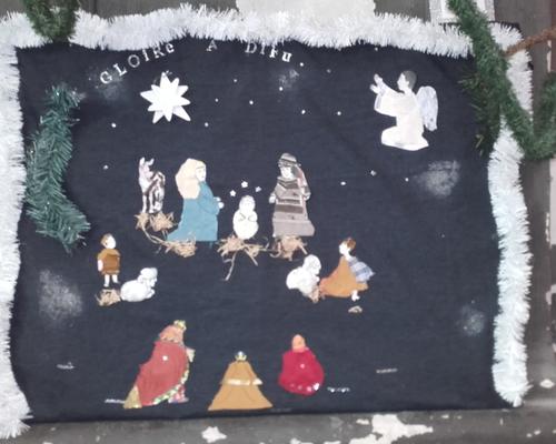 Crèche réalisée par un enfant de l’École Ste Jeanne d'Arc (Condé)