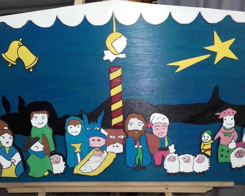 Crèche réalisée à la maison