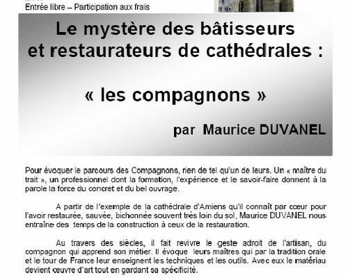 conference mystère des bâtisseurs