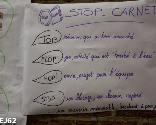 go pour le premier stop carnet de la rencontre !