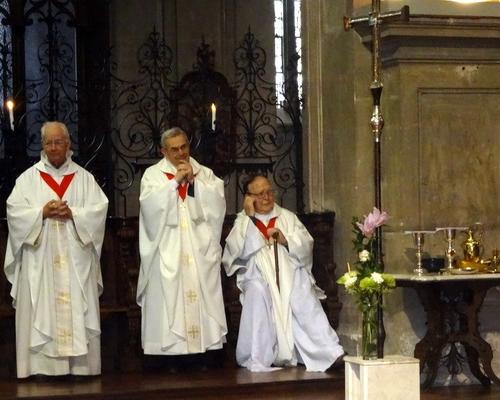 Les abbés Louis Francelle, Michel Rimaux et Michel Dussart