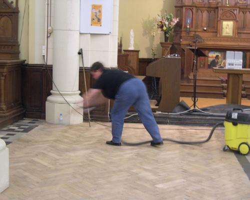 en plein travail