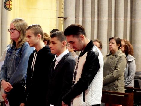 Quatre nouveaux catéchumènes à la basilique