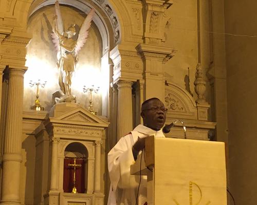 Jean Michel sous la protection de son st patron