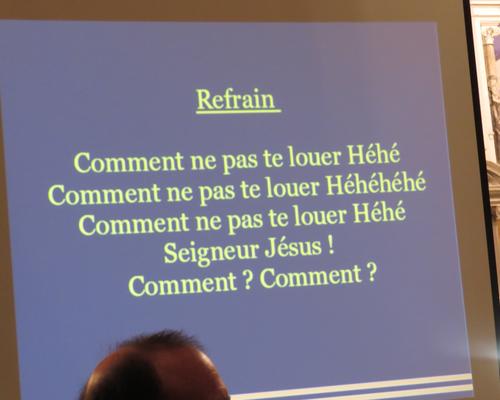 ... Chant d'envoi: chant de joie....