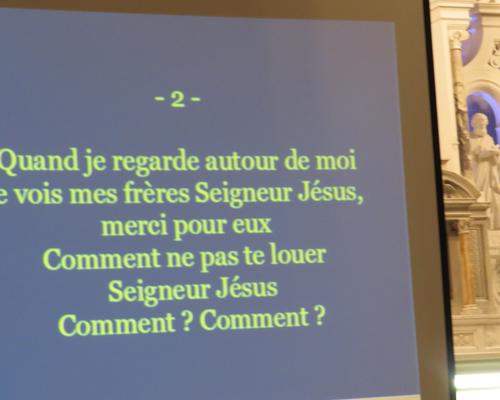 Après la bénédiction: chant de sortie...chant d'envoi