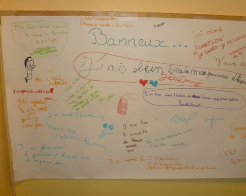 Sur le mur d'expression .... Banneux ..