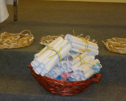 déposées dans la corbeille