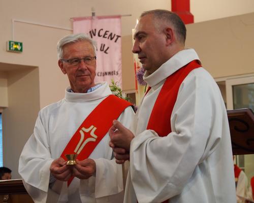 Le diacre Michel Bornat et le Père Marc Beaumont