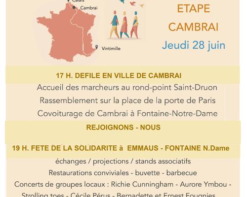 Affiche Marche Solidaire  Cambrai