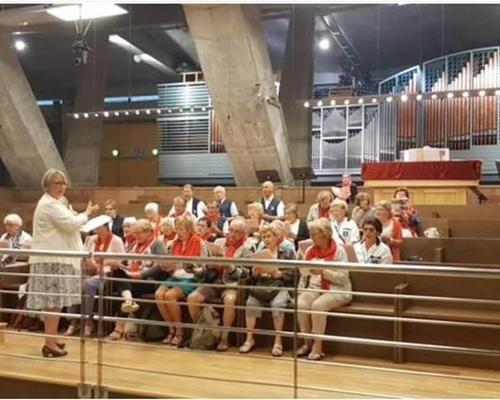 la chorale diocèsaine en répétition à Saint Pie X