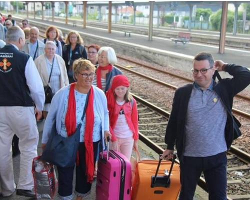 l'arrivée à Lourdes