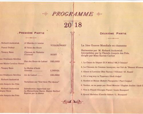 programme concert 2018