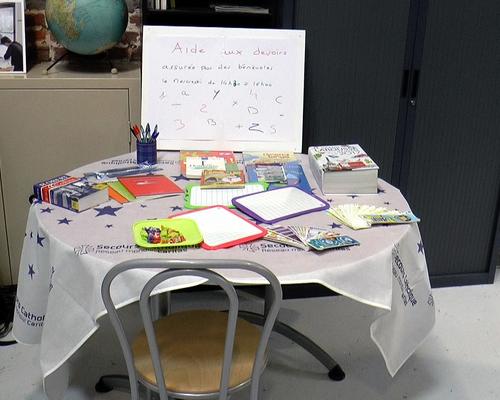 Le stand "Aide aux devoirs".