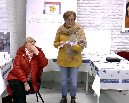 Catherine fait un résumé succinct du Rapport Statistique Annuel du Secours Catholique.