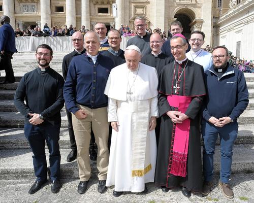 Jeunes prêtres avec le Pape François 27/03/2019