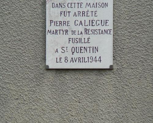 Busigny - Plaque martyrs résistance