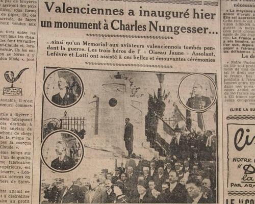 inauguration monument Nungesser 1929