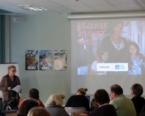La Déléguée, Catherine Hage, présente les données locales de la pauvreté dans notre diocèse