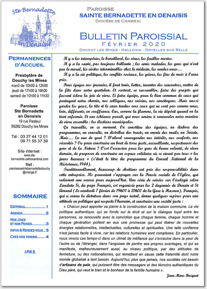 BULLETIN PAROISSIAL