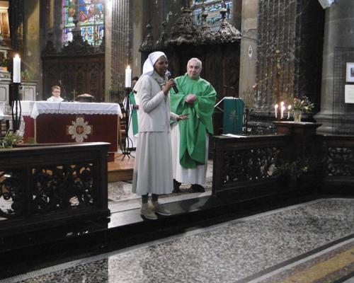 Avec Sr Domina, rwandaise de passage