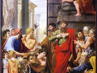 Paul et Barnabe a Lystres Michel I Corneille
