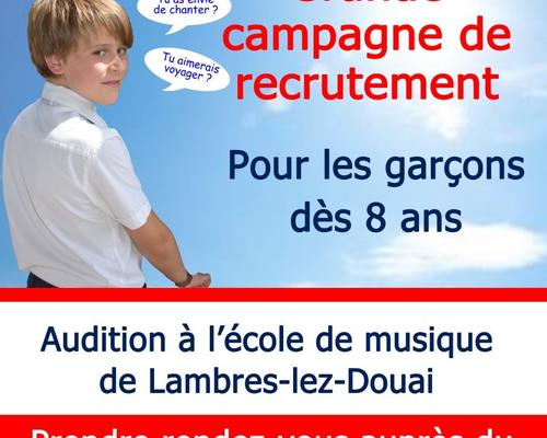 Les petits chanteurs de Lambres recrutement 2020
