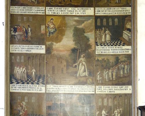 Ce grand tableau relate l'apparition de la Vierge