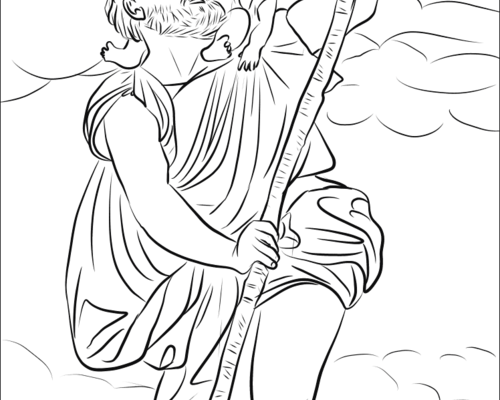 saint christophe a dessiner