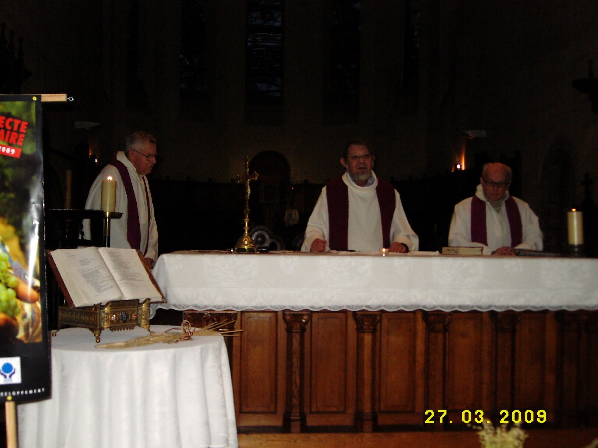 Abbés Roland Frémont, Michel Cauvez, Michel Curé