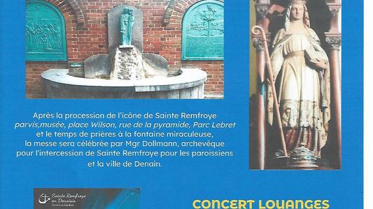 Affiche bleue Neuvaine Ste Remfroye