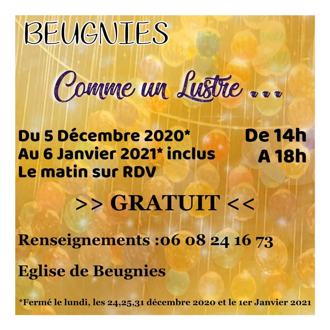 affiche comme un lustre beugnies