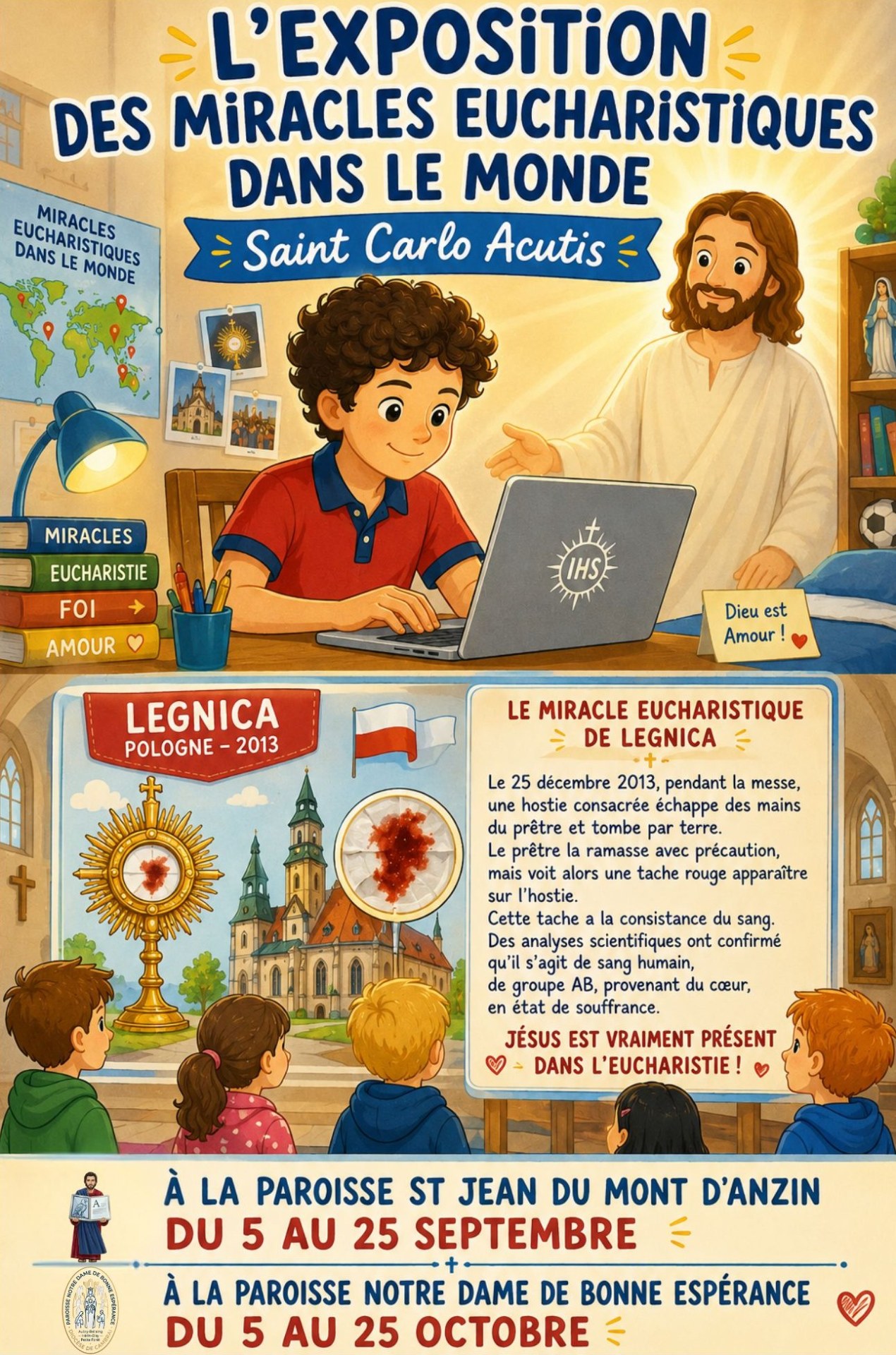 Affiche et flyer  expo destines aux enfants SJMA e