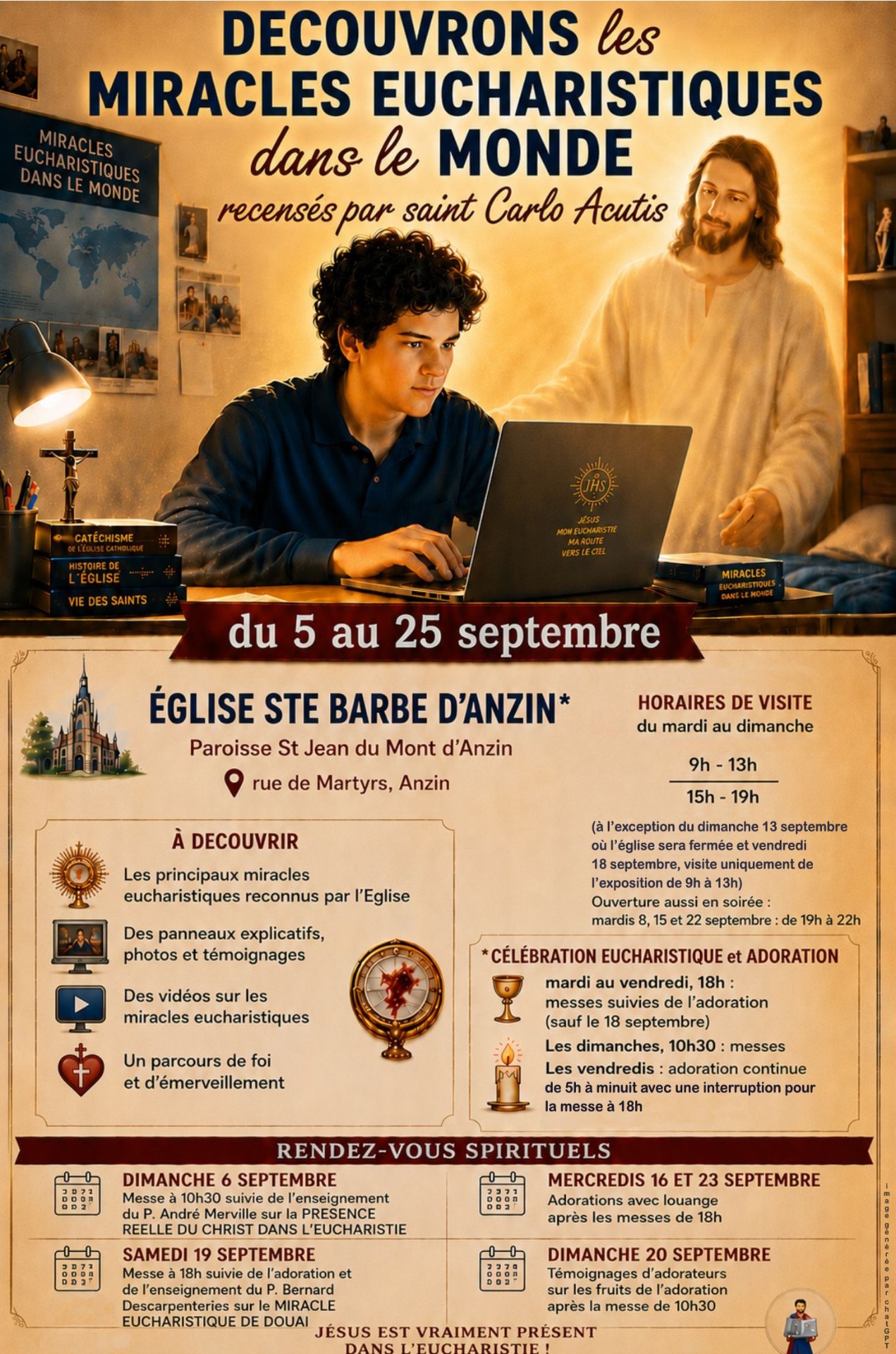 Affiche Expo Miracles Eucharistiques SJMA