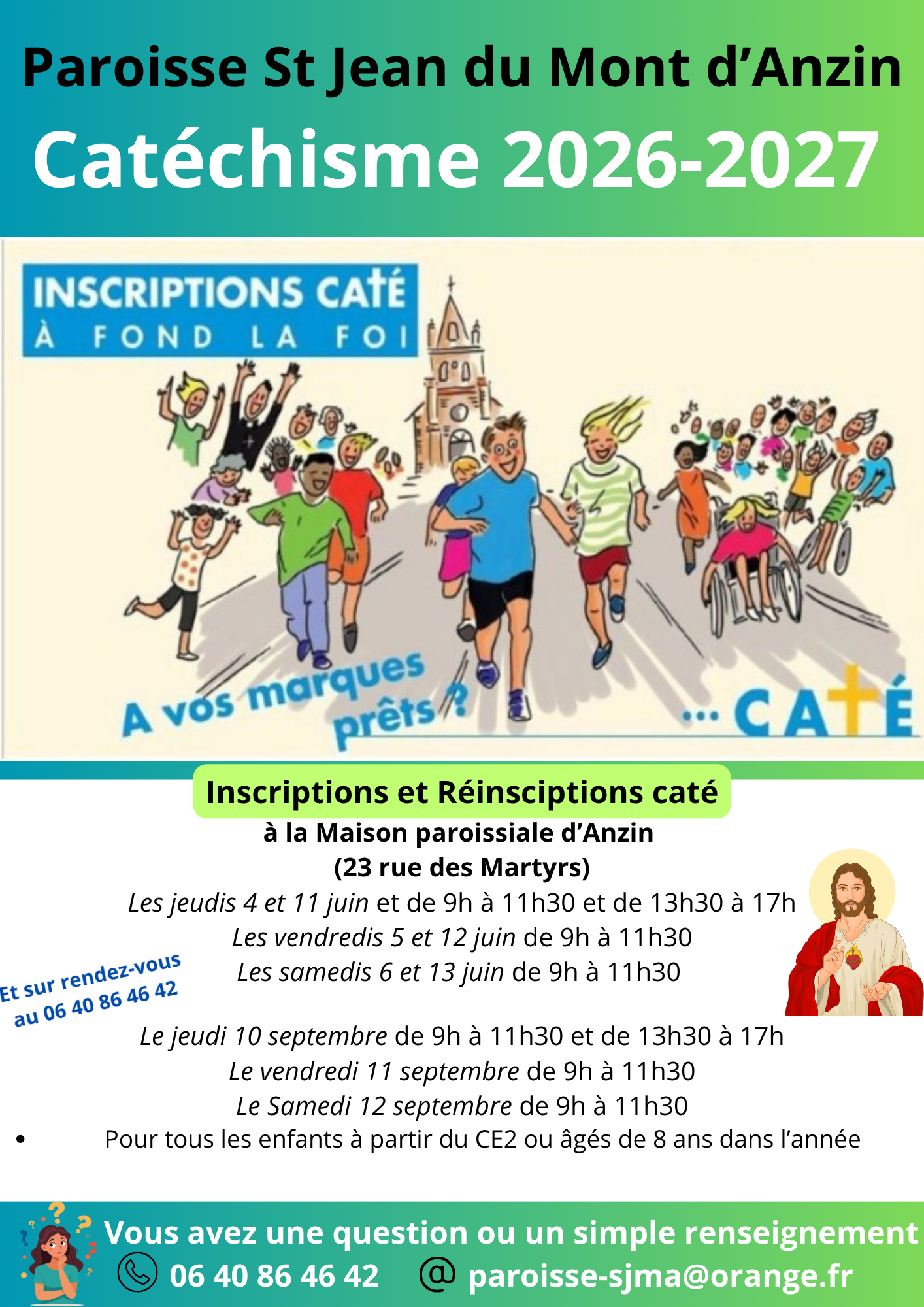 Affiche inscriptions cate 2026-2027