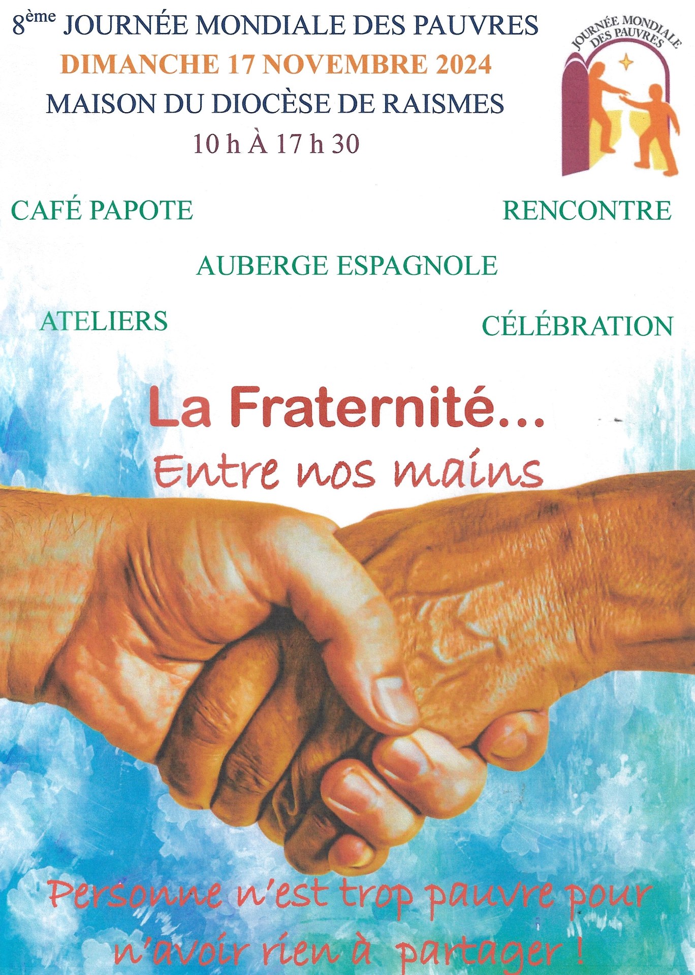 Affiche journee mondiale des pauvres