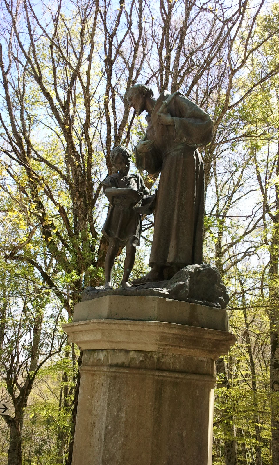 Alverne : statue St FRançois