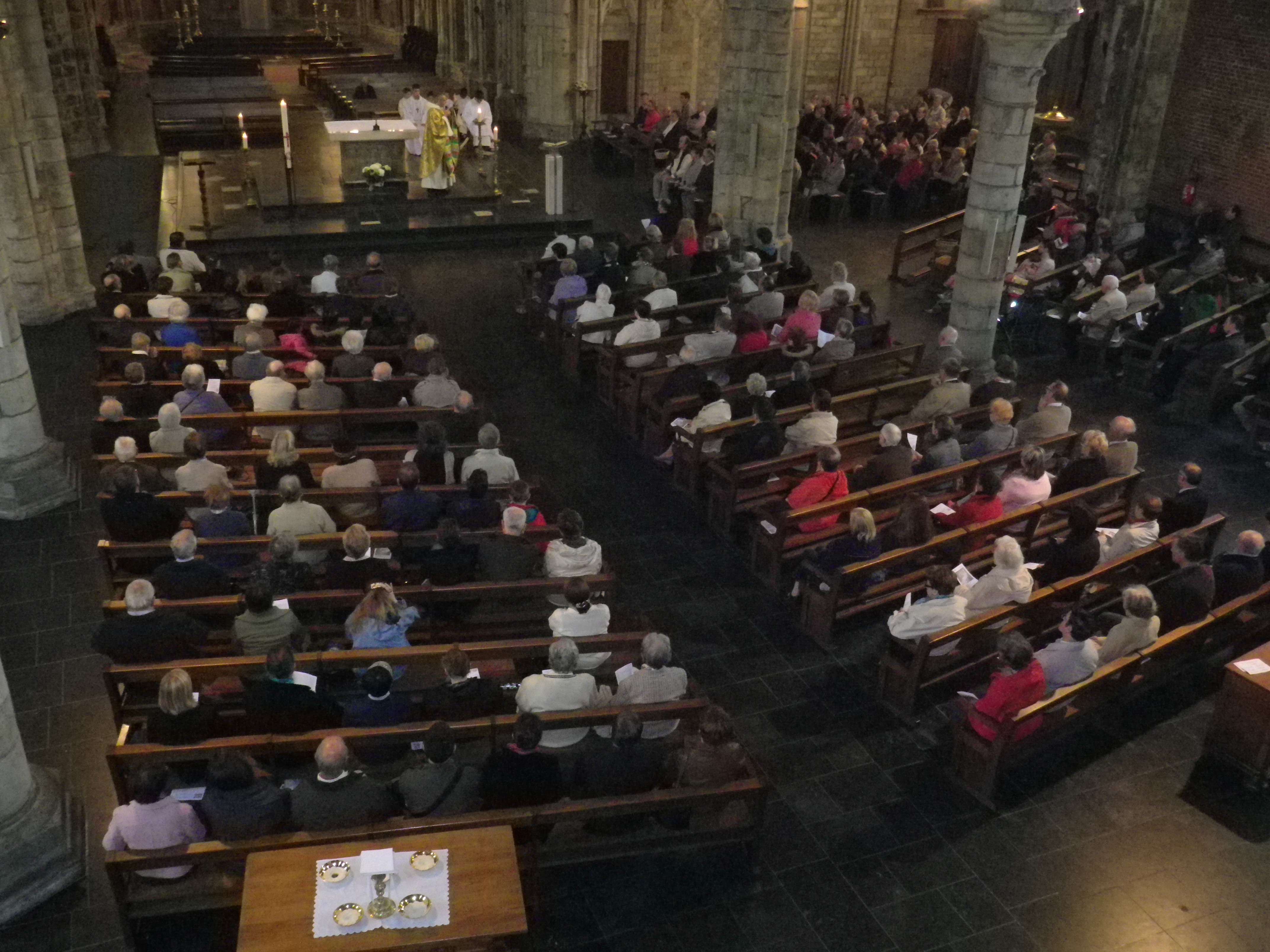 Plus de 400 personnes ont assisté à cette messe.