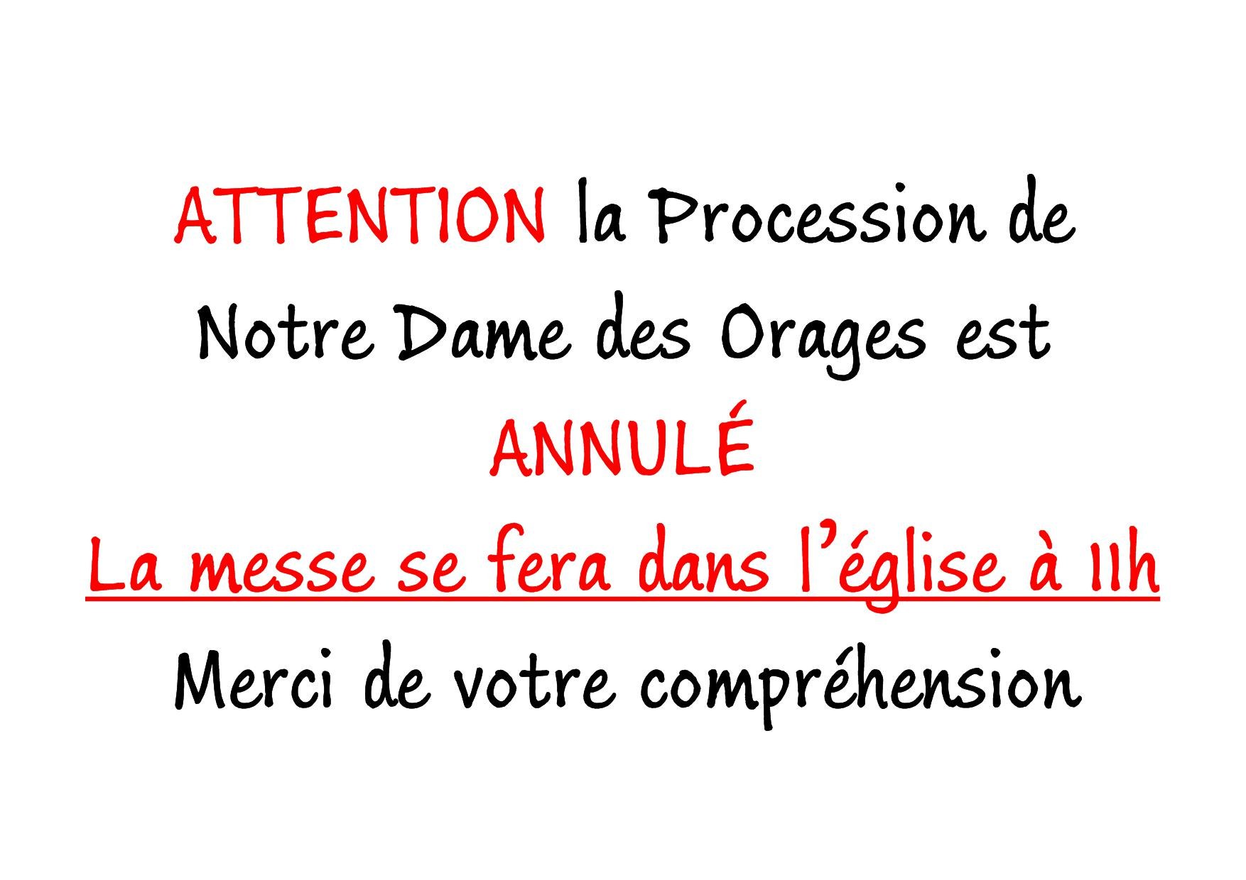 ATTENTION la Procession de
