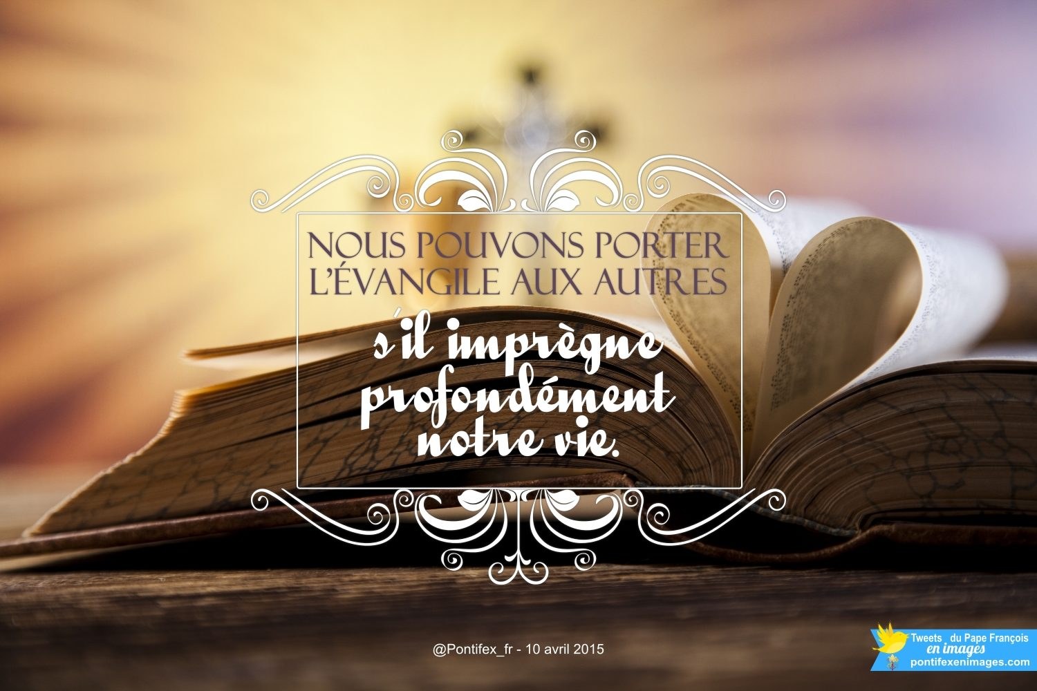 bible tweet pape porter evangile