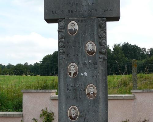 en mémoire des cinq résistans fusillés en septembre 1944