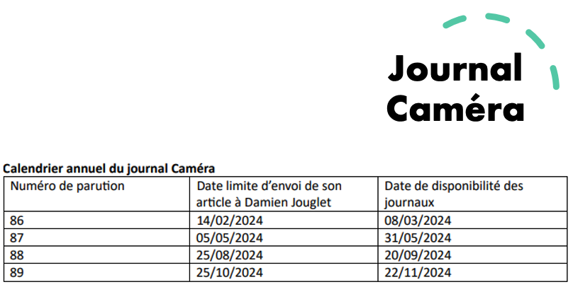 Came#ra calendrier 2024