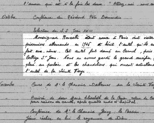 Extrait des archives du 28 octobre 1958