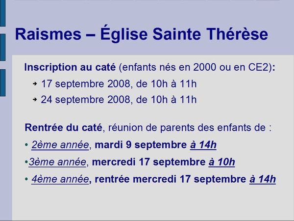 cat&eacute; ste Th&eacute;r&egrave;se